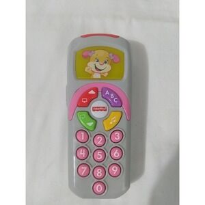 TV Remote Control Puppy Dog  Fisher Price Lights Up Talks Sings Toy Baby READ